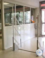 portique
électromagnétique avec goulotte de sol portique électromagnétique avec goulotte de
sol