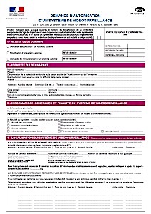 formulaire
                  demande autorisation video